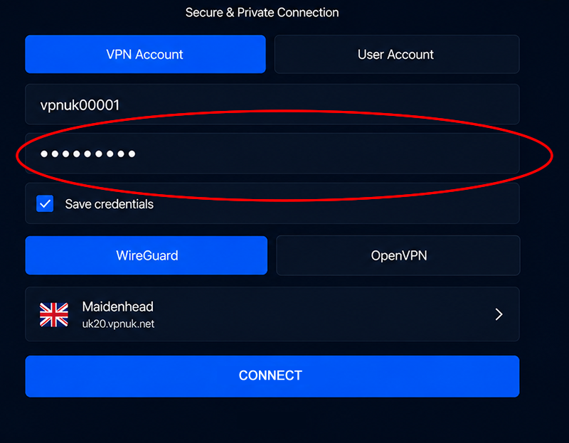 Amazon Fire App - Server selection