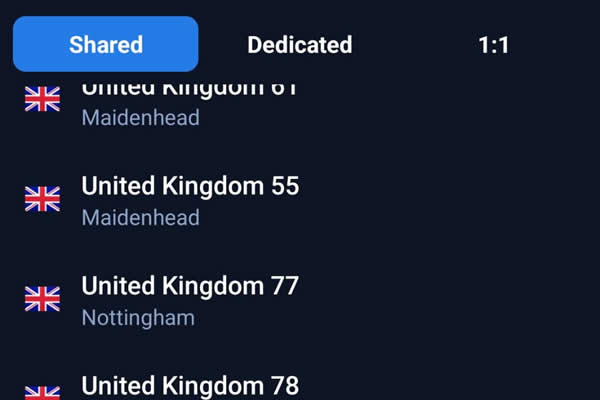 Android VPNUK App - Account type