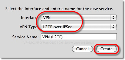 Choose VPN type L2TP