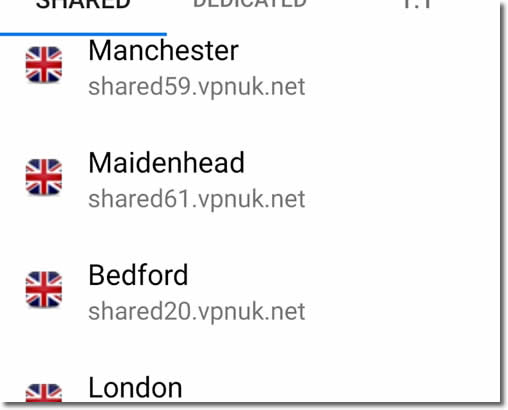 Android VPNUK App - Account type
